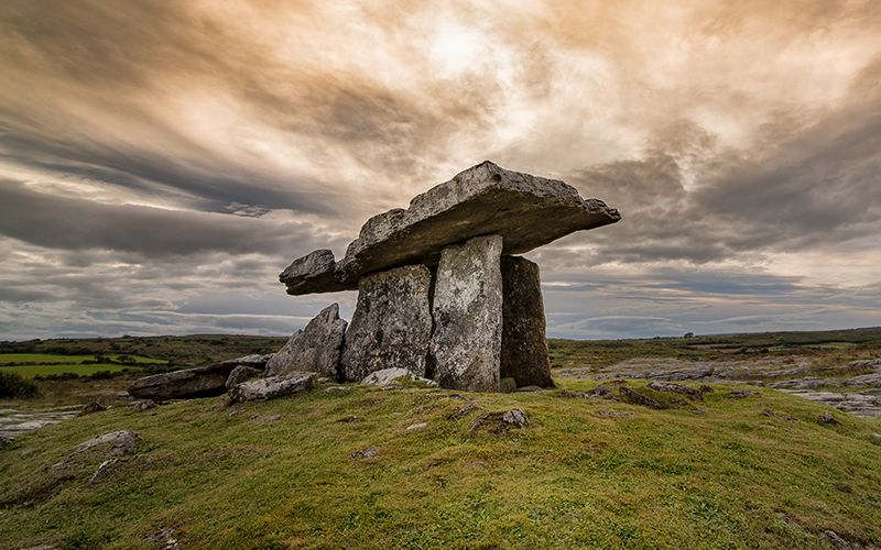 Poulnabrone dramatic Burren County Clare