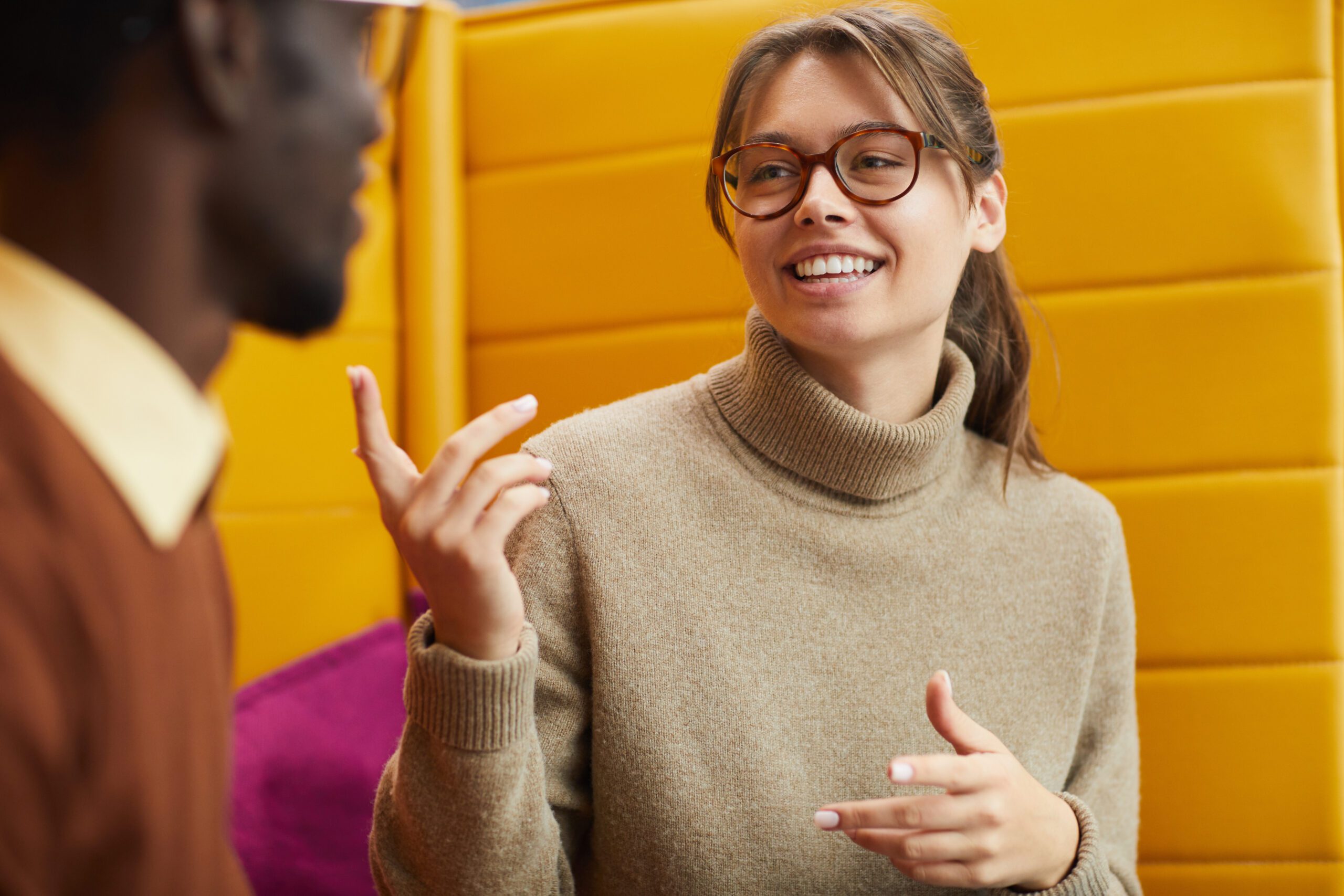 College Students Relaxing in Lounge